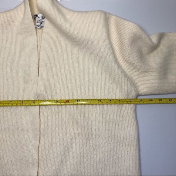 SML Sport Vintage Sweater Blazer Lambswool Angora Cream Size Small NWT - Picture 11 of 12